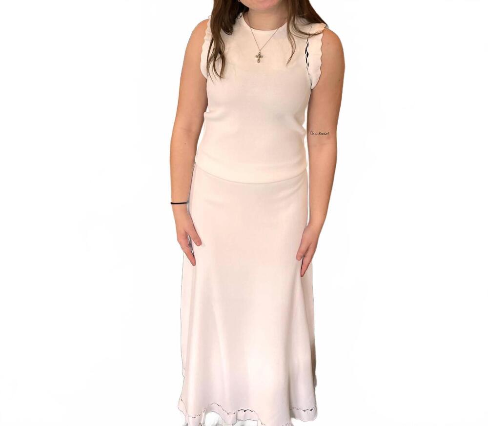NEW LUCY PARIS women's anna skirt in white